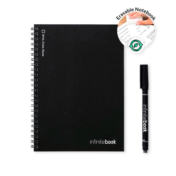 InfiniteBook 33201 - A5 Infinitebook with flexible cover and 15 lined whiteboard pages