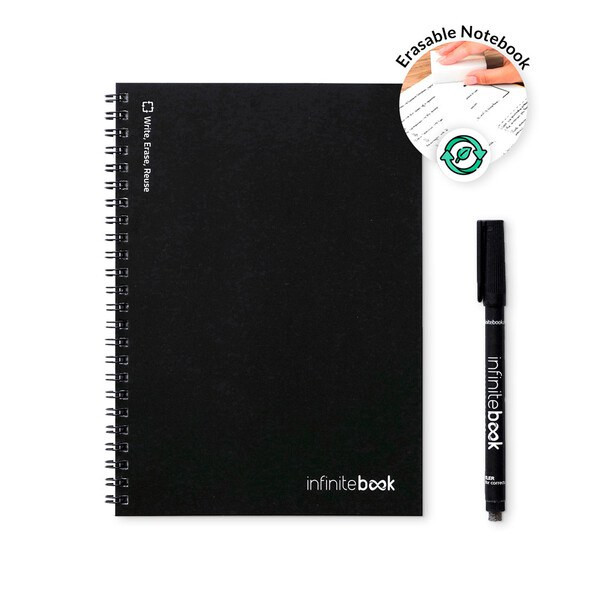 InfiniteBook 33201 - Infinitebook met flexibele kaft en 15 gelinieerde whiteboardpagina's