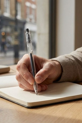 Stylo en rPET avec bouton coloré - Egotier 91794