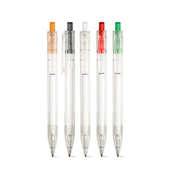 hi!dea 91794 - rPET-Kugelschreiber mit farbigem Knopf