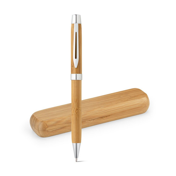 hi!dea 91820 - Bamboo ball pen with twist mechanism