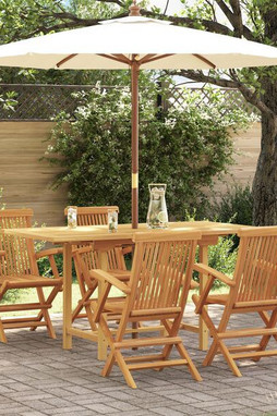 vidaXL 3157138 - 5 Piece Garden Dining Set Solid Wood Teak
