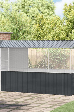 vidaXL 3325171 - Bird Cage Anthracite215x78x200 cm Galvanised Steel