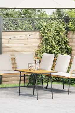 vidaXL 3328653 - 2 Piece Garden Sofa Set with Cushions Natural Poly Rattan