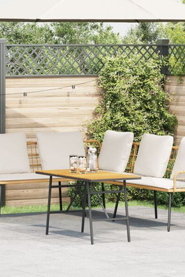 vidaXL 3328653 - 2 Piece Garden Sofa Set with Cushions Natural Poly Rattan