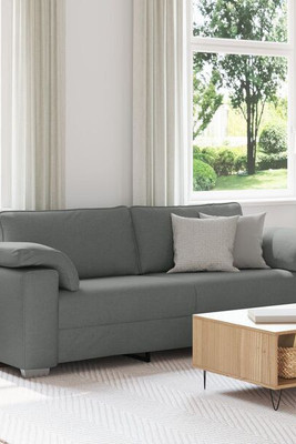 vidaXL 4105238 - Canapé 3 places Grise foncé 178 cm Tissu