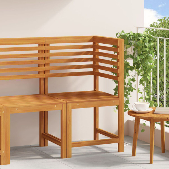 vidaXL 4107157 - Chaise d'angle de jardin en bois massif d'acacia