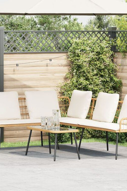 vidaXL 4108264 - L-Shaped Sofa Natural 231x173x78 cm Poly Rattan