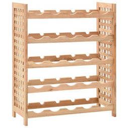 vidaXL 247101 - Wine Rack for 25 Bottles Solid Walnut Wood 63x25x73 cm