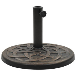 vidaXL 45202 - Parasol Base Round Polyresin 19 kg Bronze