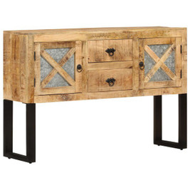vidaXL 328275 - Sideboard 110x30x74 cm Rough Mango Wood