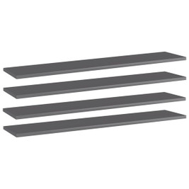 vidaXL 805392 - Bookshelf Boards 4 pcs High Gloss 100x20x1.5 cm Engineered Wood