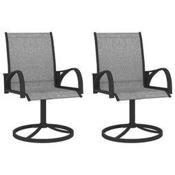 vidaXL 312167 - Garden Swivel Chairs 2 pcs Textilene and Steel