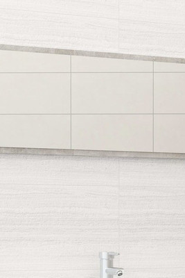 vidaXL 804626 - Bathroom Mirror Concrete 90x1.5x37 cm Engineered Wood