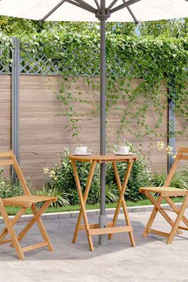 vidaXL 46346 - Folding Garden Table 60x75 cm Solid Acacia Wood