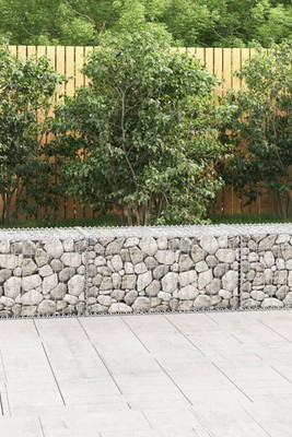 vidaXL 143591 - Gabion Wall with Covers Galvanised Steel 300x50x50 cm