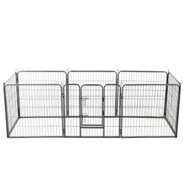vidaXL 170571 - Dog Playpen 8 Panels Steel 80x80 cm