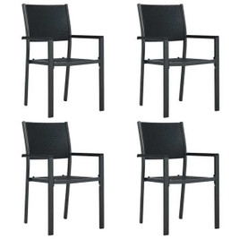 vidaXL 47890 - Chaises de jardin lot de 4 Plastique Aspect de rotin