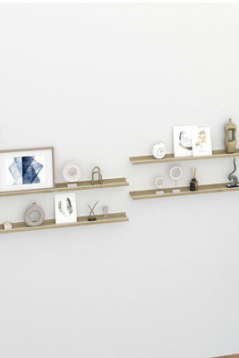 vidaXL 326698 - Wall Shelves 4 pcs and Sonoma Oak 115x9x3 cm
