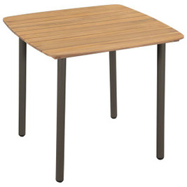 vidaXL 44233 - Garden Table 80x80x72cm Solid Acacia Wood and Steel