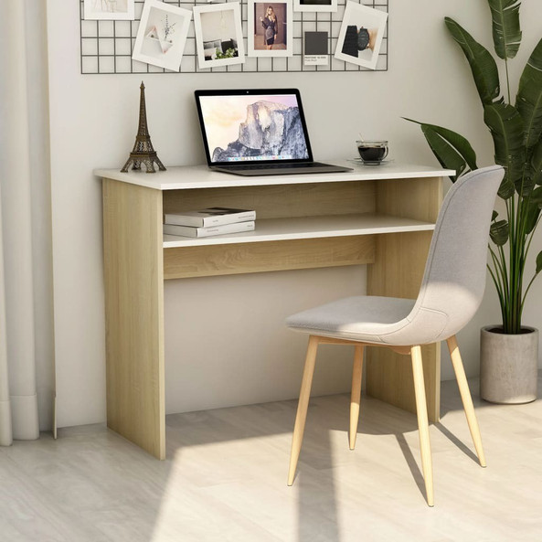 vidaXL 801175 - Desk and Sonoma Oak 90x50x74 cm Engineered Wood