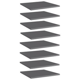vidaXL 805185 - Bookshelf Boards 8 pcs High Gloss 40x40x1.5 cm Engineered Wood