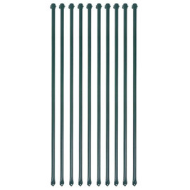 vidaXL 142309 - Garden Posts 10 pcs 1 m Metal Green