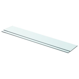 vidaXL 3051572 - Shelves 2 pcs Panel Glass Clear 80x12 cm
