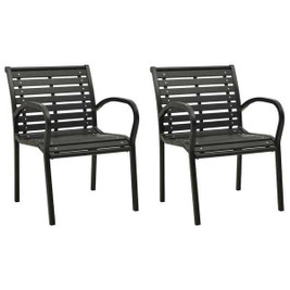 vidaXL 312034 - Chaises de jardin lot de 2 Acier et WPC