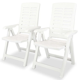 vidaXL 43895 - lot de 2 Chaises inclinables de jardin Plastique