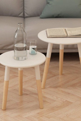 vidaXL 244734 - Side Table Set 2 Pieces Solid Pinewood