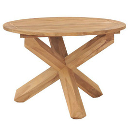 vidaXL 316169 - Garden Dining Table Ø110x75 cm Solid Teak Wood