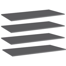 vidaXL 805312 - Bookshelf Boards 4 pcs High Gloss 80x20x1.5 cm Engineered Wood