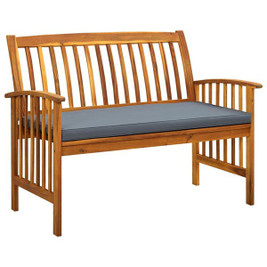 vidaXL 312133 - Garden Bench with Cushion 119 cm Solid Acacia Wood