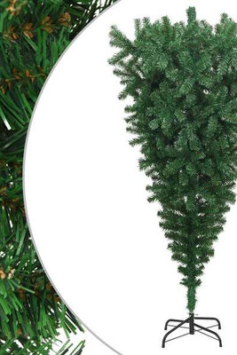 vidaXL 329175 - Upside-down Artificial Christmas Tree with Stand 210 cm