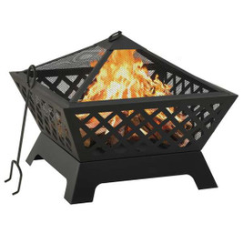 vidaXL 311894 - Fire Pit with Poker 64 cm XXL Steel