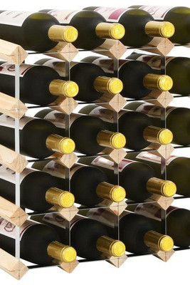 vidaXL 282469 - Wine Rack for 20 Bottles Solid Pinewood