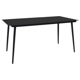 vidaXL 312159 - Garden Dining Table 190x90x74 cm Steel and Glass