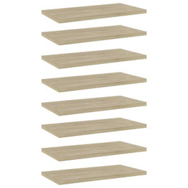 vidaXL 805145 - Bookshelf Boards 8 pcs Sonoma Oak 40x20x1.5 cm Engineered Wood