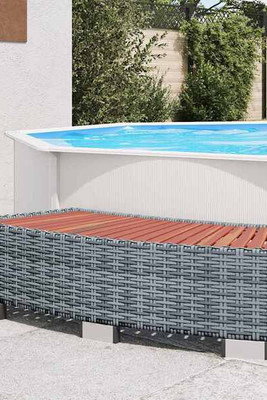 vidaXL 46461 - Spa Step Poly Rattan 92x45x25 cm