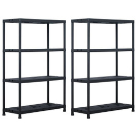 vidaXL 276262 - Storage Shelf Racks 2 pcs 220 kg 90x40x138 cm Plastic