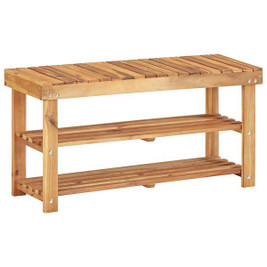 vidaXL 45931 - Shoe Rack 90x32x46 cm Solid Acacia Wood
