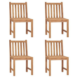 vidaXL 3073085 - Garden Chairs 4 pcs Solid Teak Wood