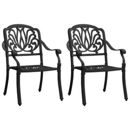 vidaXL 315568 - Garden Chairs 2 pcs Cast Aluminium