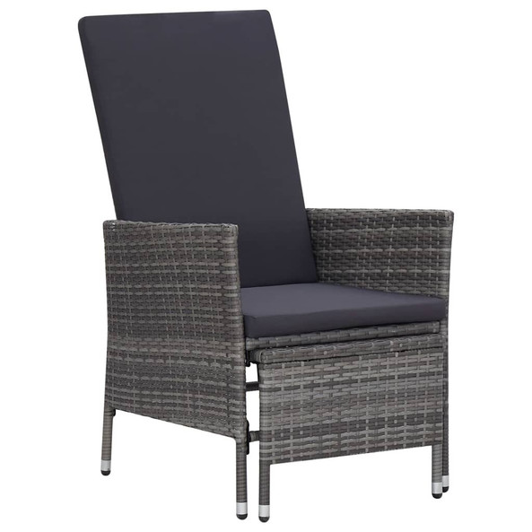 vidaXL 310230 - Chaise inclinable de jardin avec coussins Résine tressée
