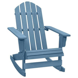 vidaXL 315885 - Chaise à bascule de jardin Adirondack bois de sapin massif bleu