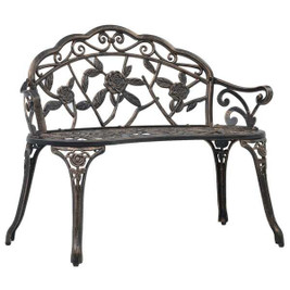 vidaXL 47859 - Bistro Bench 100cm Bronze Cast Aluminium