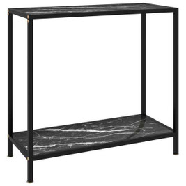 vidaXL 322834 - Console Table 80x35x75 cm Tempered Glass