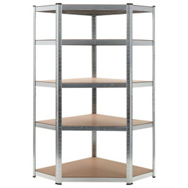 vidaXL 144264 - Storage Shelf 90x90x180 cm Steel and MDF