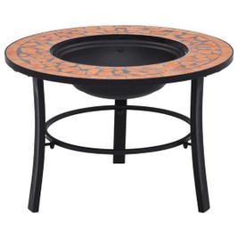 vidaXL 46719 - vidaXl Mosaic Fire Pit Terracotta 68cm Ceramic
